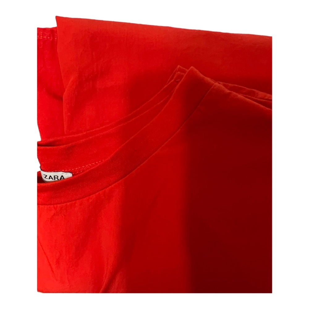 ZARA POPLIN DRESS WITH CONTRASTING RUFFLE - Picture 8 of 9